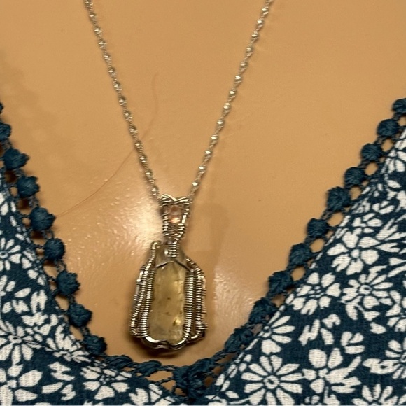 Italy Jewelry - ❤️925 Handmade Italian Quartz Wire Wrapped Pendant